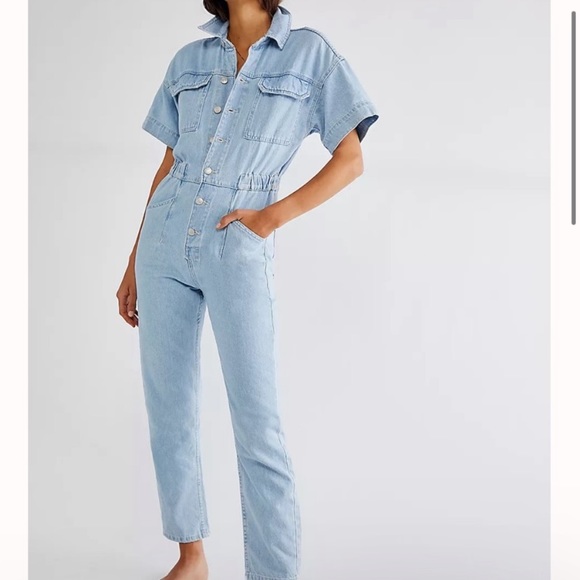 Free People Pants - NEW We the Free Marci coveralls denim jumpsuit free people small s
